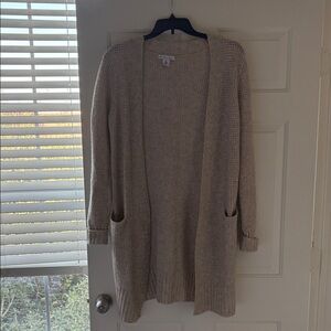 Elegant Beige Open-Front Cardigan